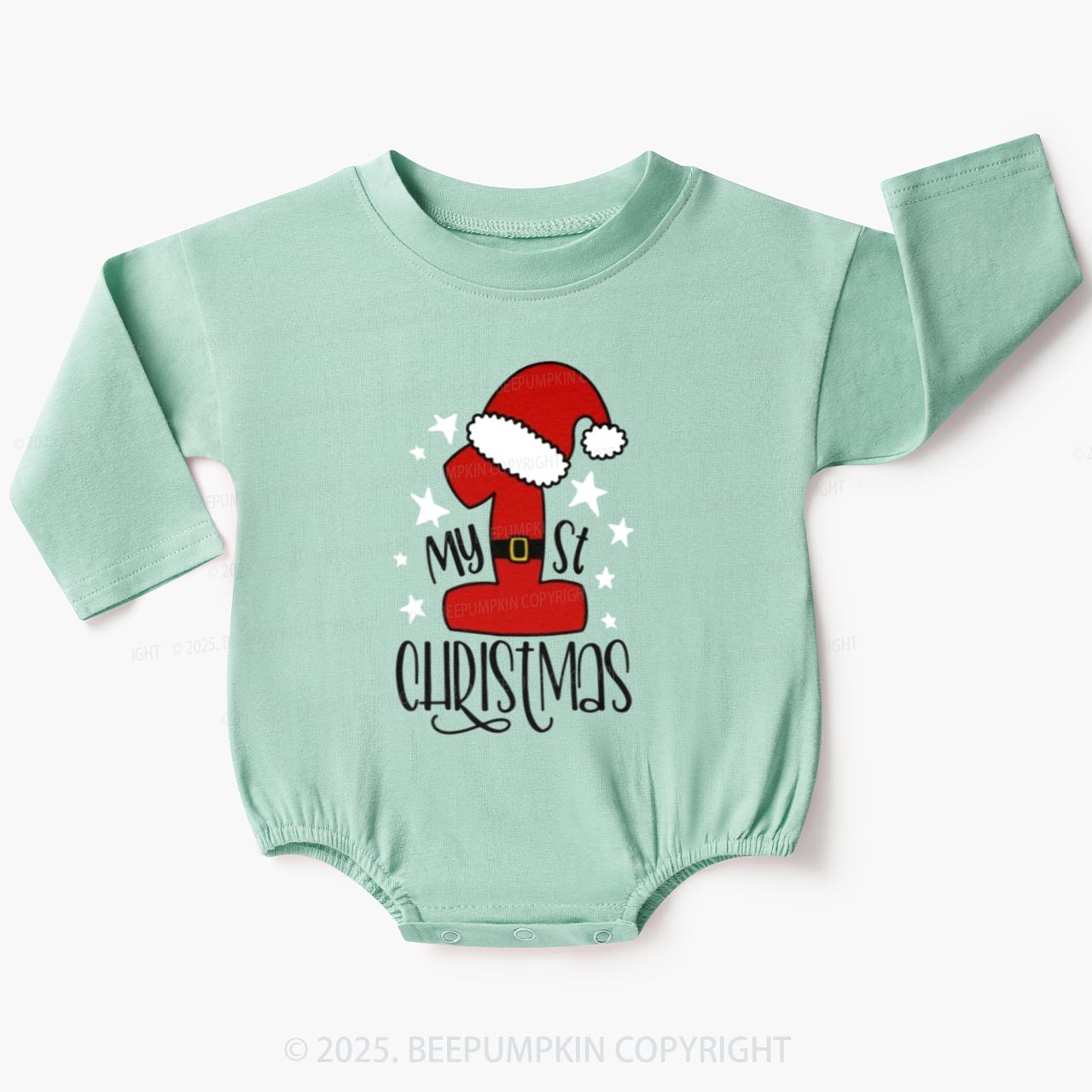 My 1st Christmas Baby Bubble Romper Beepumpkin