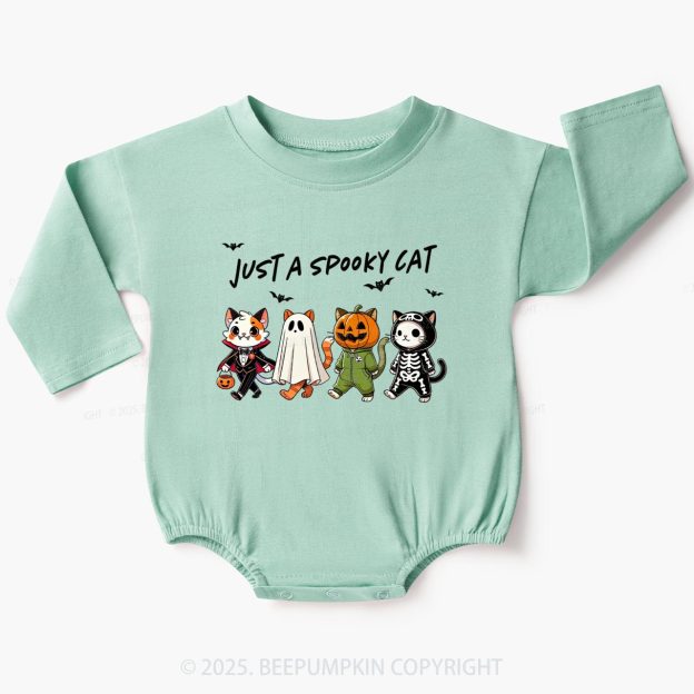 Just A Spooky Cat Baby Bubble Romper Beepumpkin