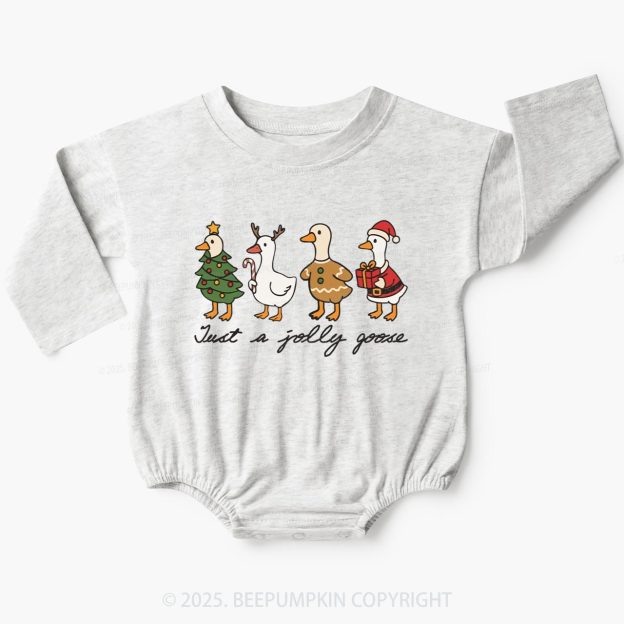 Just A Jolly Goose Baby Bubble Romper Beepumpkin