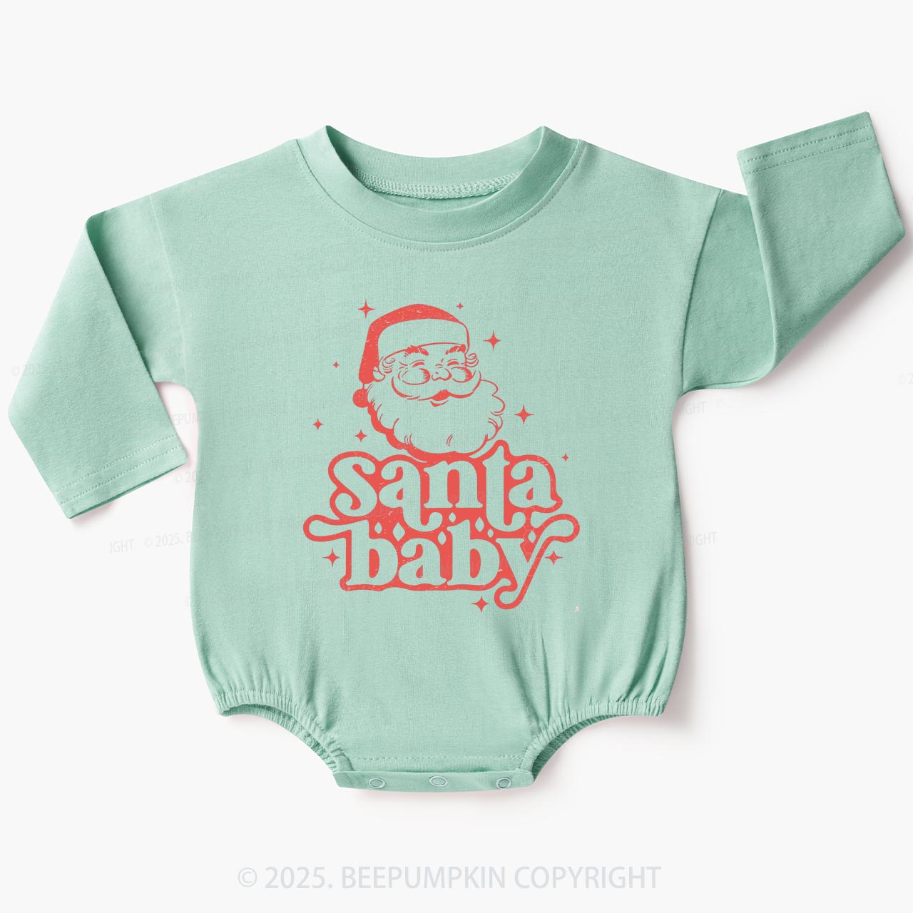 Santa Baby Bubble Romper Beepumpkin