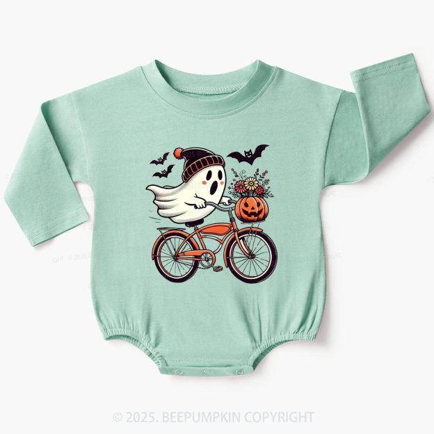 Spooky Ride Baby Bubble Romper Beepumpkin