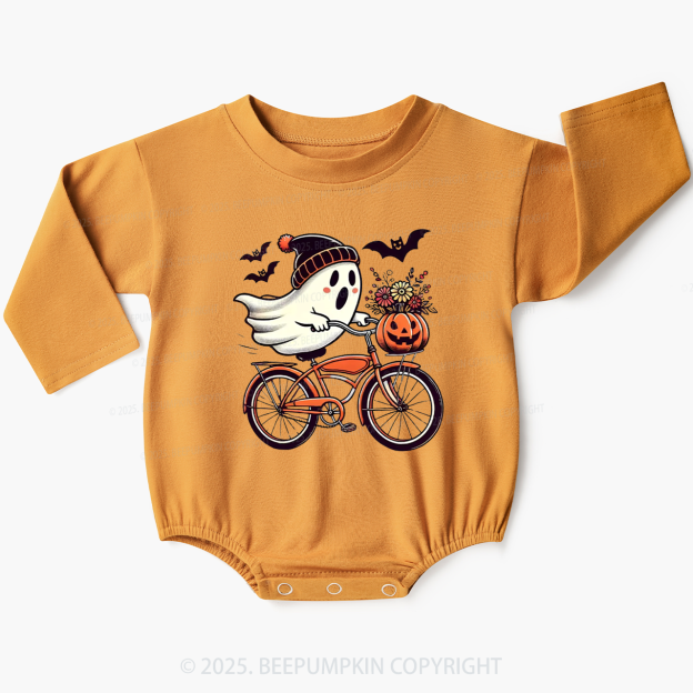 Spooky Ride Baby Bubble Romper Beepumpkin