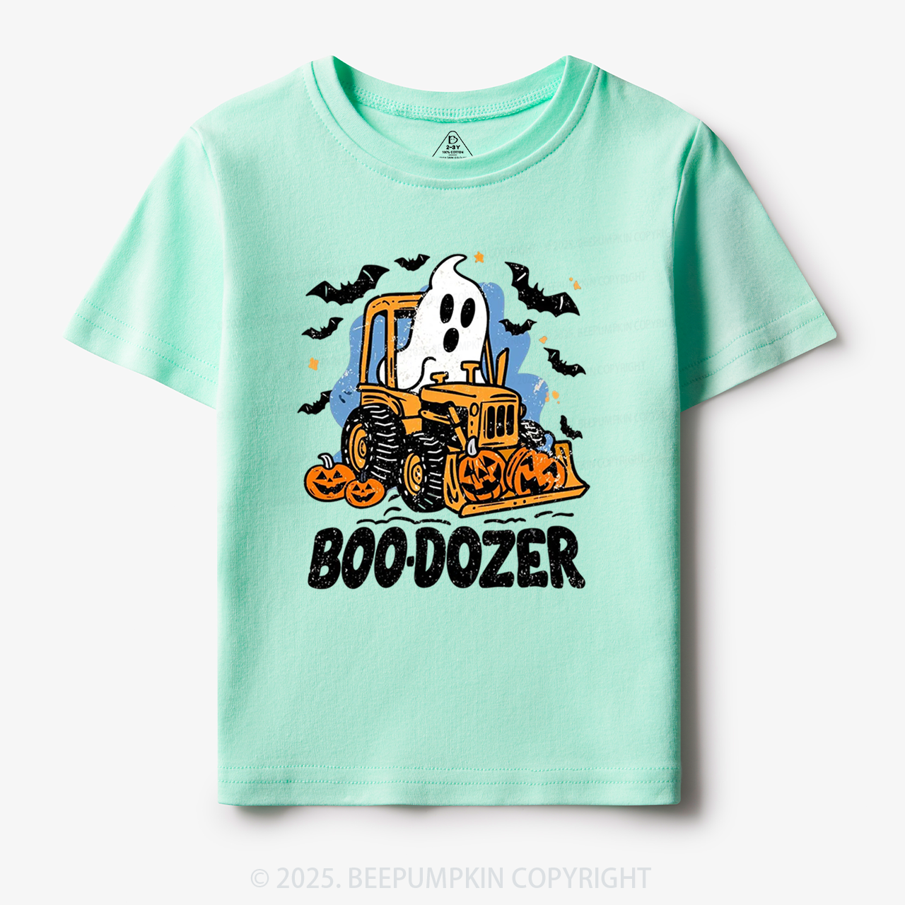 Halloween Ghost Boo-dozer Toddler&Kid's Tees Beepumpkin