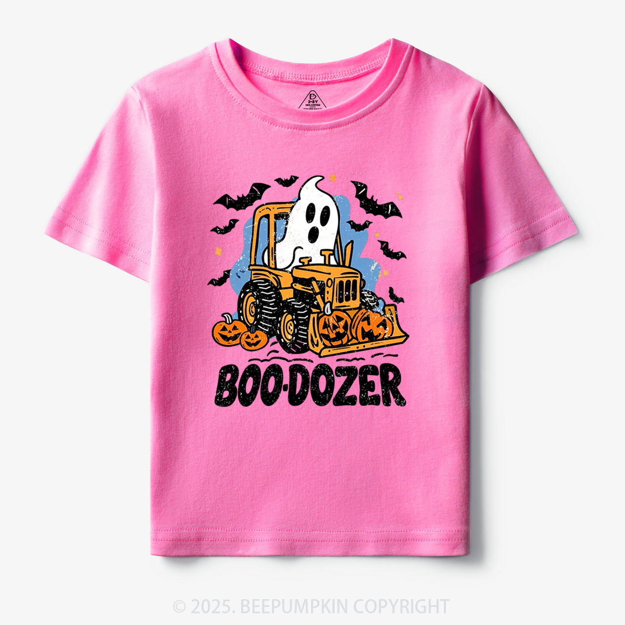 Halloween Ghost Boo-dozer Toddler&Kid's Tees Beepumpkin