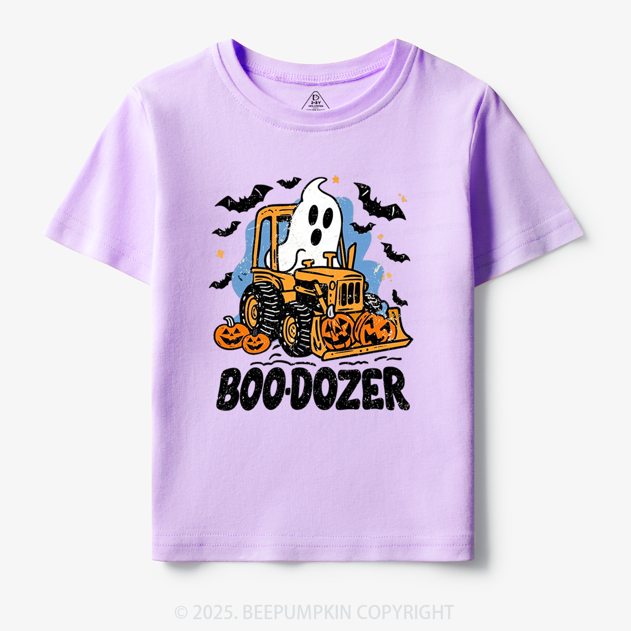 Halloween Ghost Boo-dozer Toddler&Kid's Tees Beepumpkin