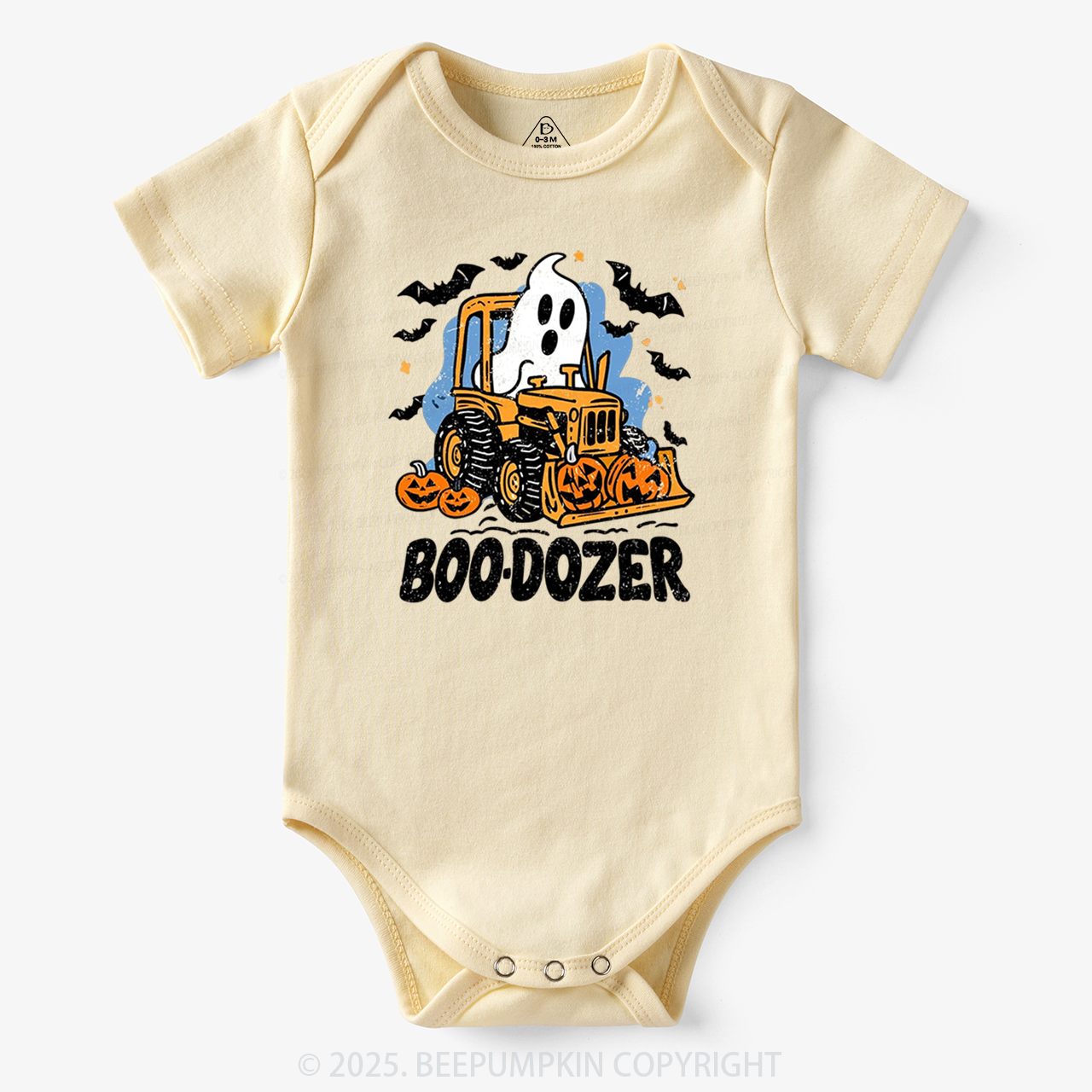 Halloween Ghost Boo-dozer Bodysuit Beepumpkin