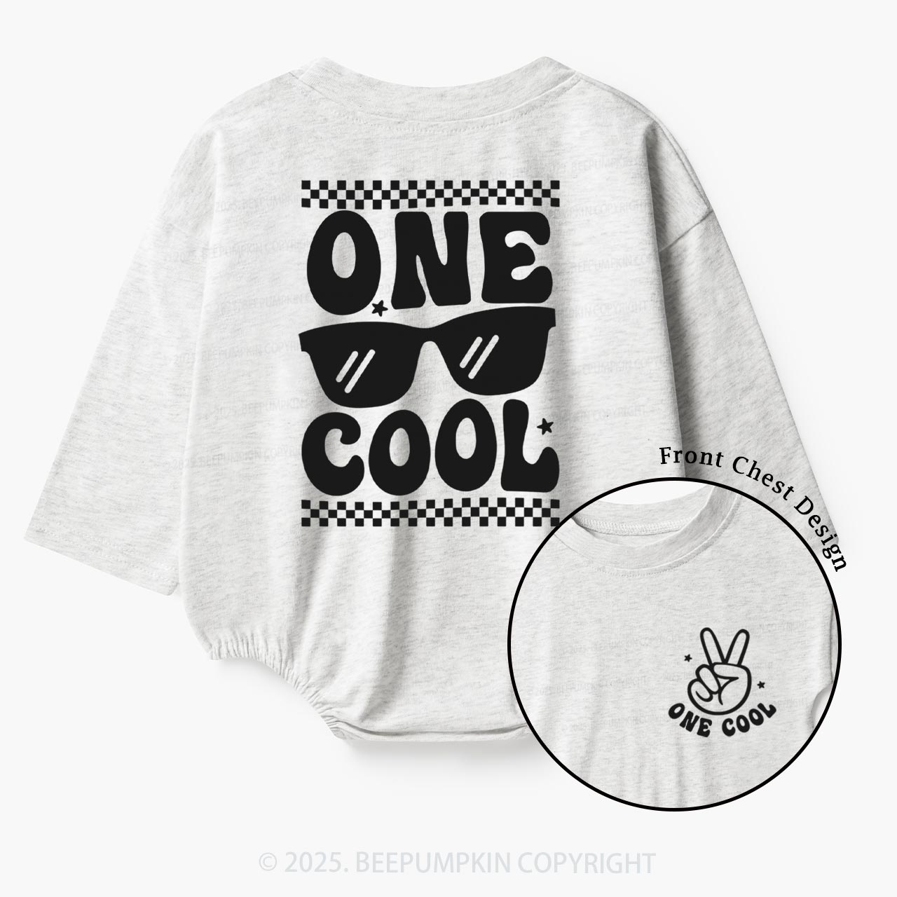 Personalized Two cool Baby Bubble Romper Beepumpkin