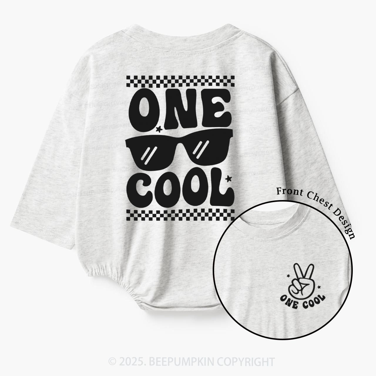 Personalized Two cool Baby Bubble Romper Beepumpkin