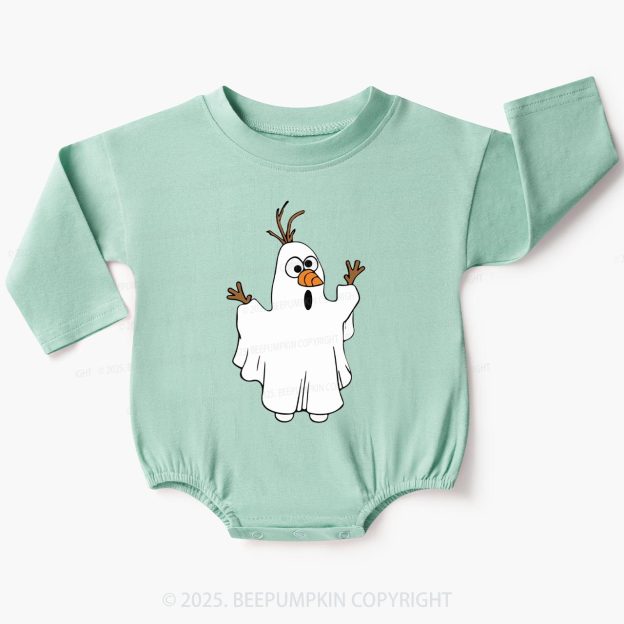 Halloween Boo Ghost Baby Bubble Romper Beepumpkin