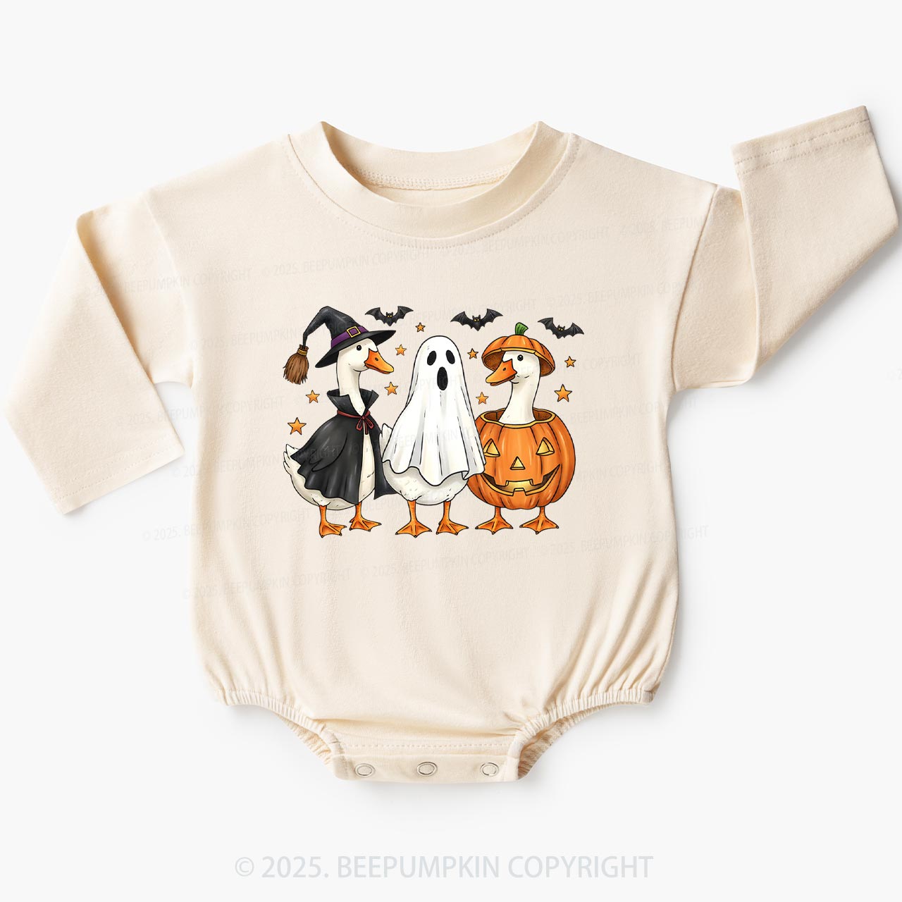 Goose Halloween Fall Baby Bubble Romper Beepumpkin