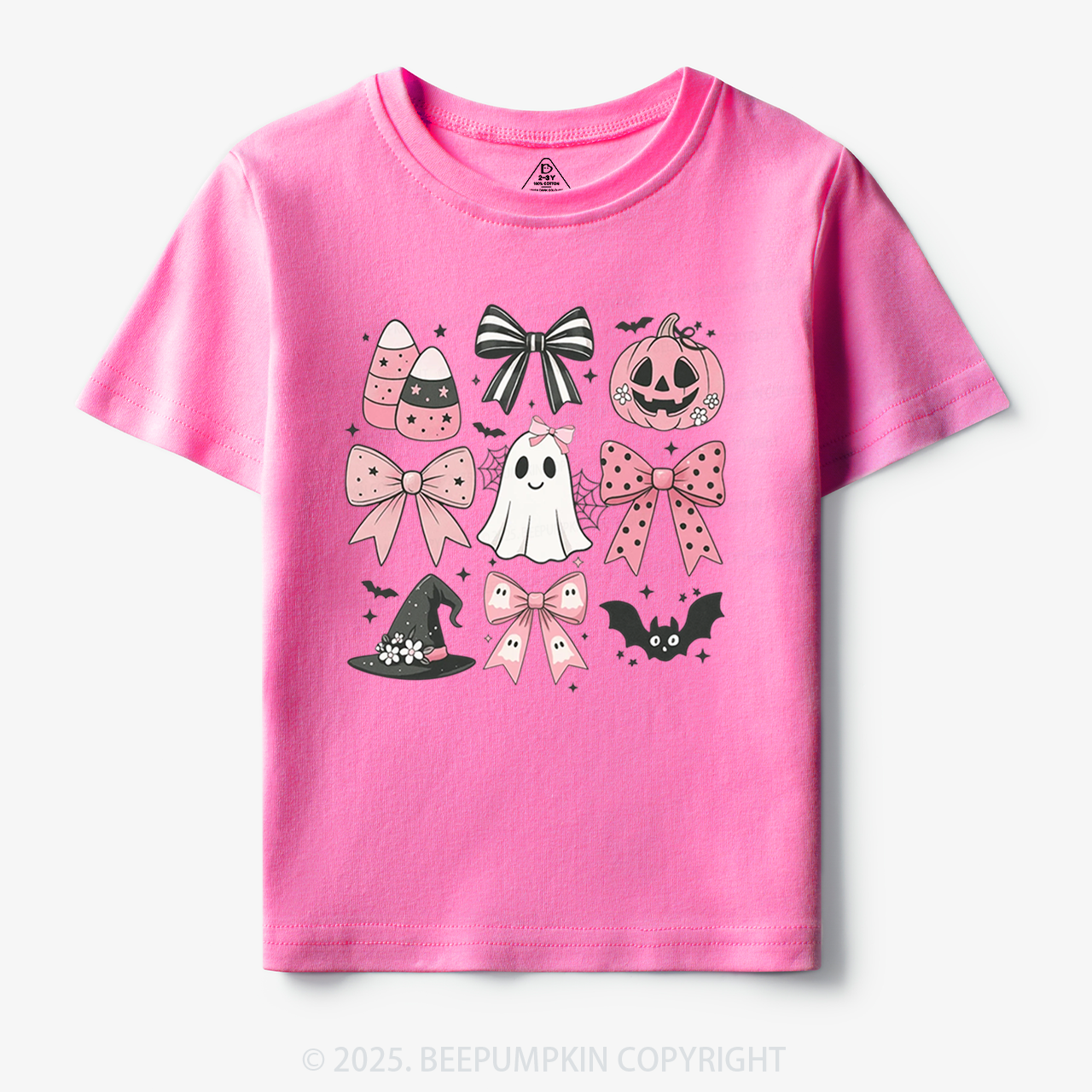  Pink Bow Coquette Halloween Toddler&Kid's Tees Beepumpkin