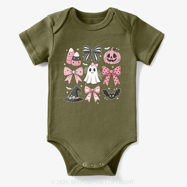  Pink Bow Coquette Halloween Bodysuit Beepumpkin