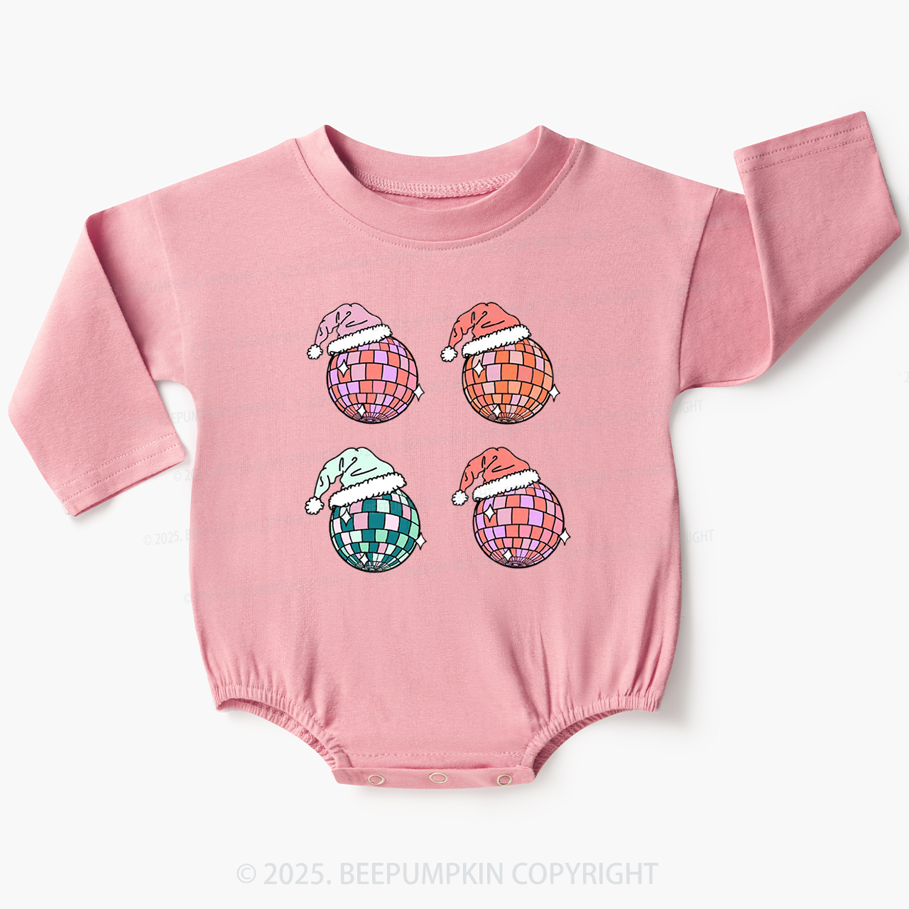 Santa’s Disco Ball Baby Bubble Romper Beepumpkin