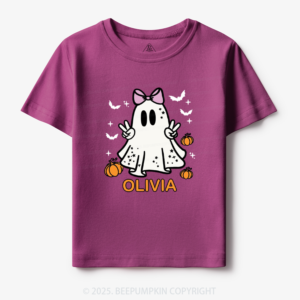 Personalized Halloween Girl Ghost Toddler&Kid's Tees Beepumpkin