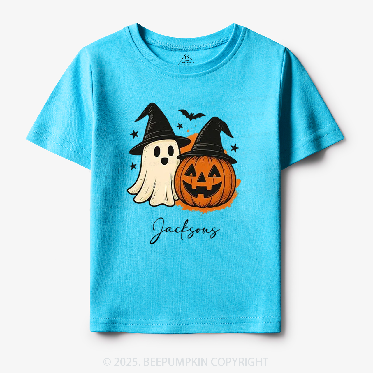 Personalized Ghost Pumpkin Toddler&Kid's Tees Beepumpkin