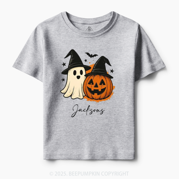 Personalized Ghost Pumpkin Toddler&Kid's Tees Beepumpkin