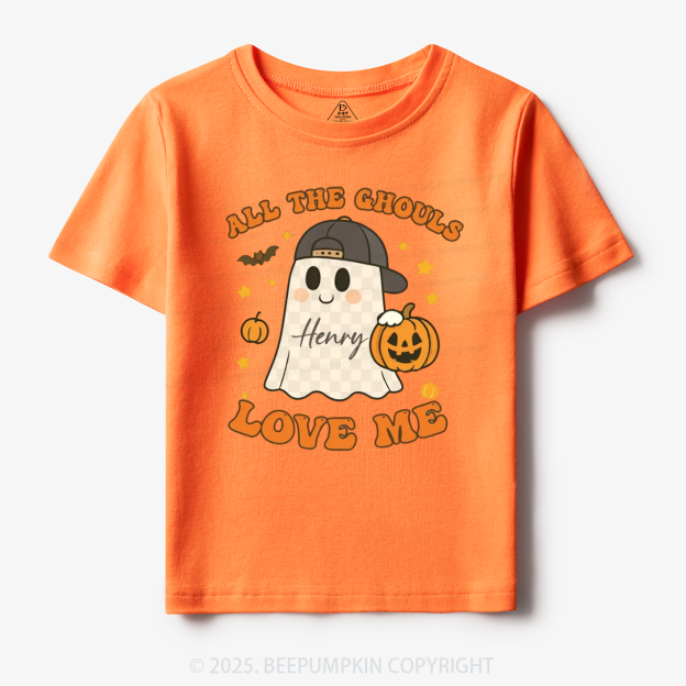 Personalized All The Ghouls Love Me Toddler&Kid's Tees Beepumpkin