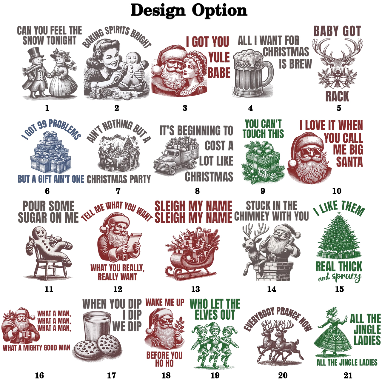 Personalized Jolly Jokes & Cheers Christmas Family Matching T-Shirts Beepumpkin