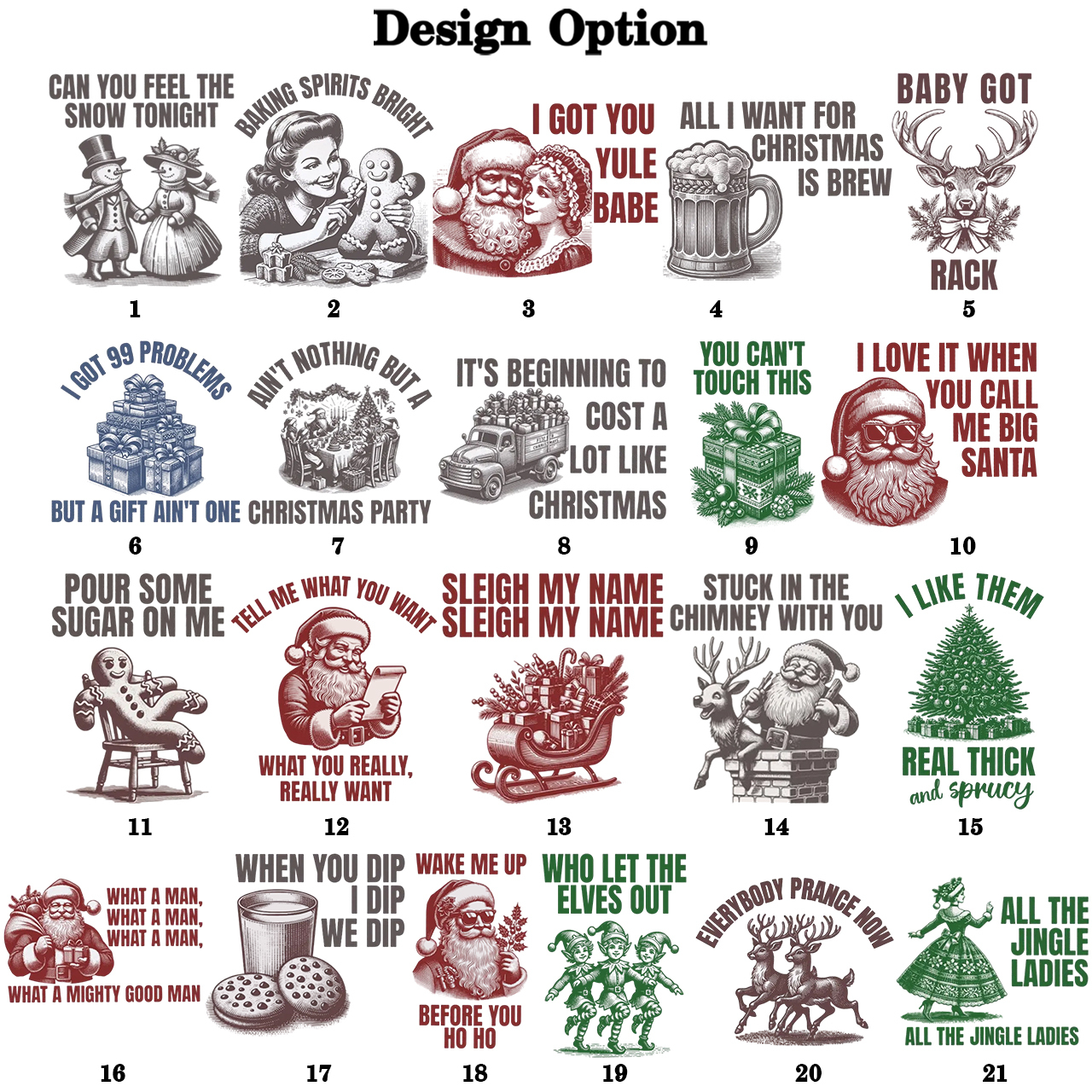 Personalized Jolly Jokes & Cheers Christmas Family Matching T-Shirts Beepumpkin