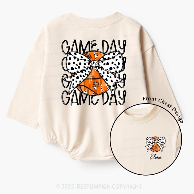 Personalized Game Day Baby Bubble Romper Beepumpkin