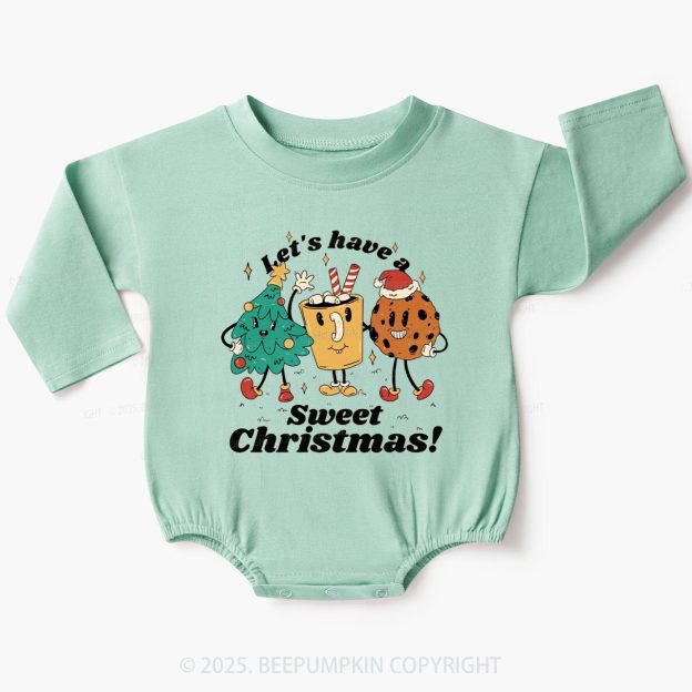 Retro Sweet Christmas Baby Bubble Romper Beepumpkin