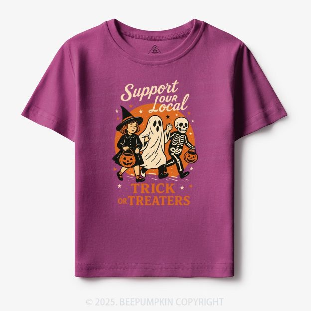 Support Your Local Trick Or Treaters Toddler&Kid's Tees Beepumpkin