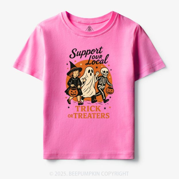 Support Your Local Trick Or Treaters Toddler&Kid's Tees Beepumpkin