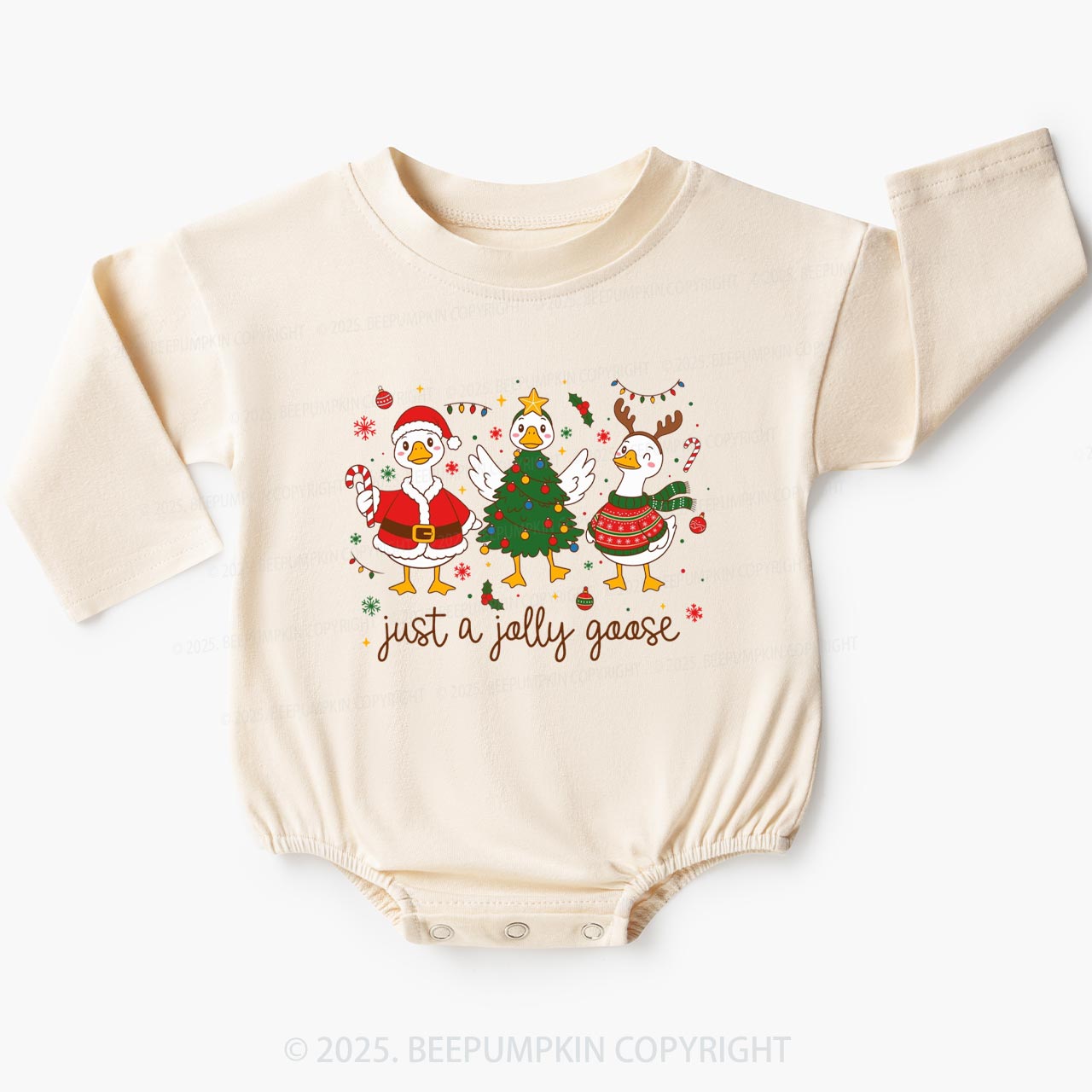 Just A Jolly Goose Baby Bubble Romper Beepumpkin
