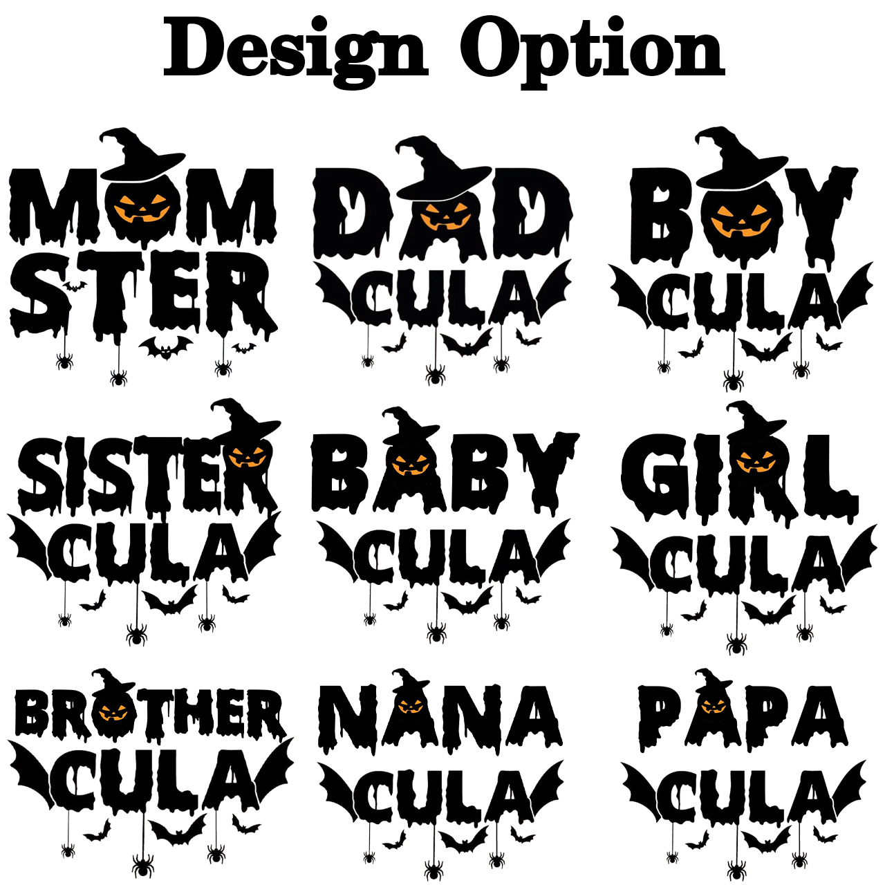 Personalized Halloween Momster Dadcula Family Matching Shirts