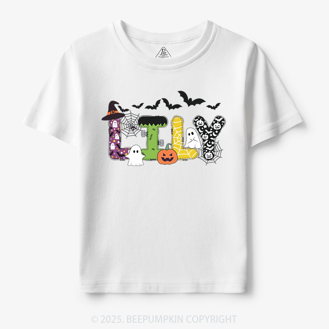 Personalized Halloween Name Toddler&Kid's Tees Beepumpkin