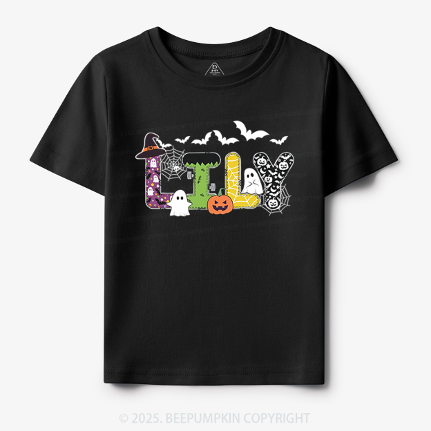 Personalized Halloween Name Toddler&Kid's Tees Beepumpkin
