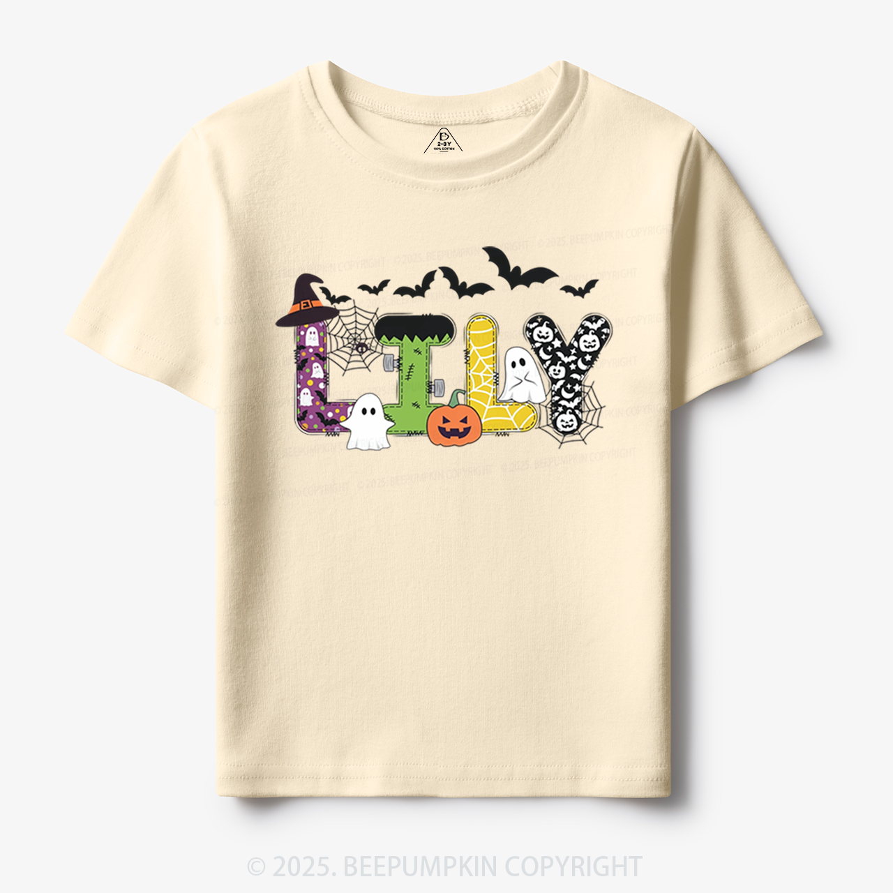 Personalized Halloween Name Toddler&Kid's Tees Beepumpkin