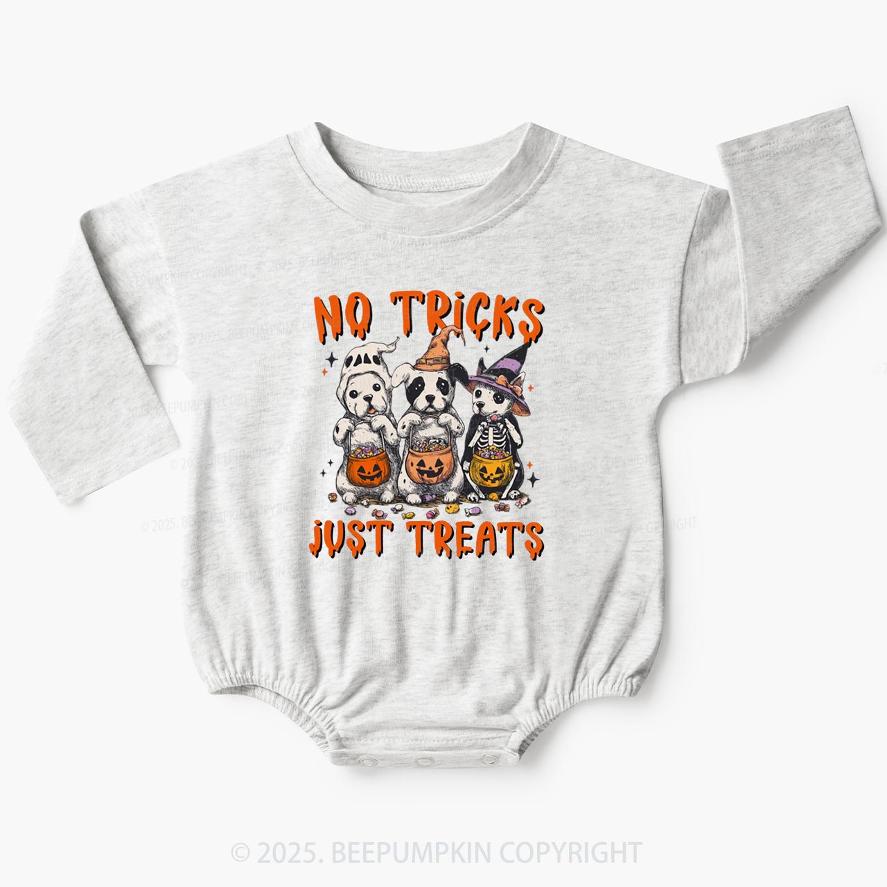 Halloween Dog Baby Bubble Romper Beepumpkin