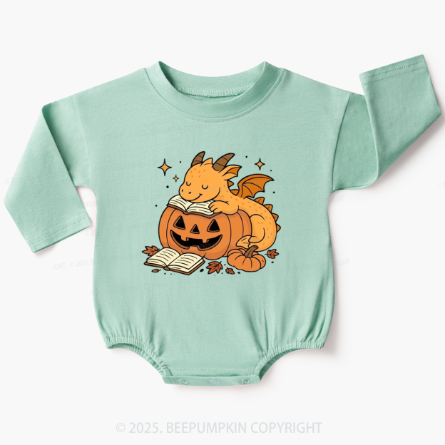 Sleeping Pumpkin Dragon Baby Bubble Romper Beepumpkin