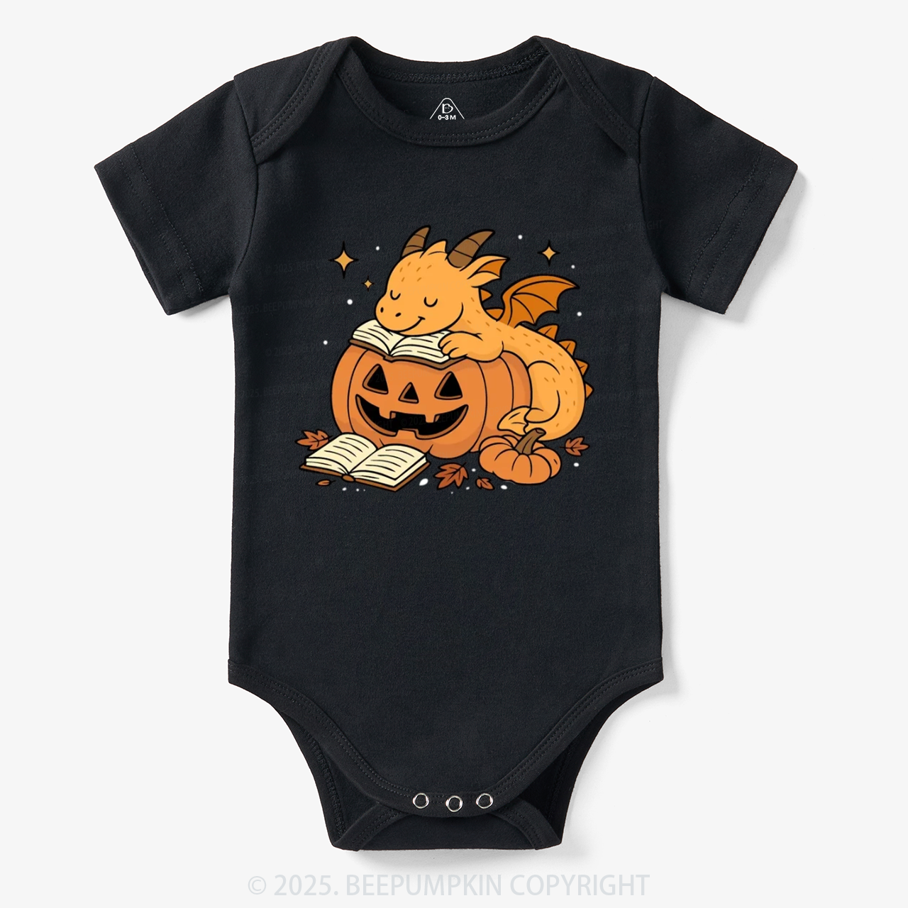 Sleeping Pumpkin Dragon Halloween Bodysuit Beepumpkin