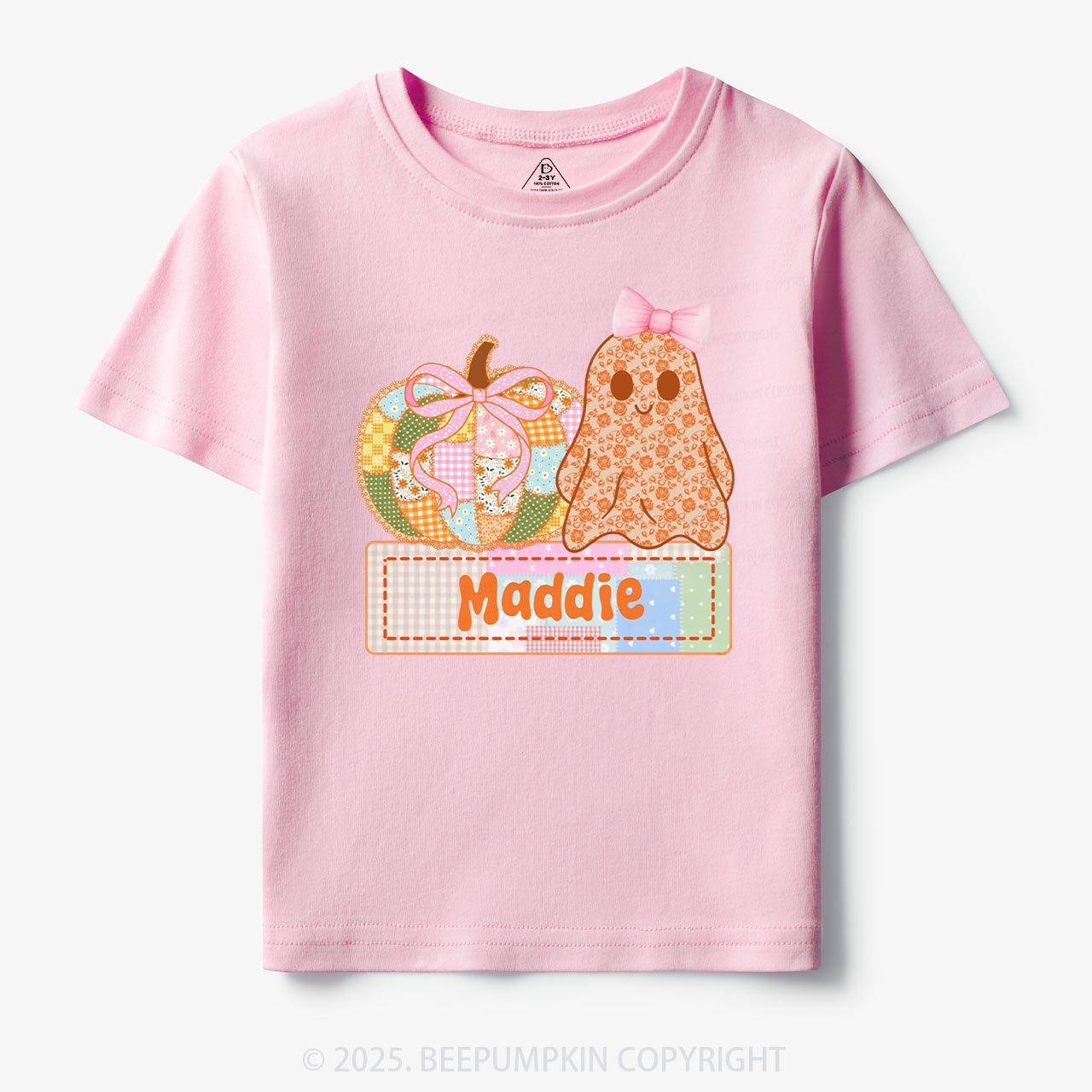 Personalized Pumpkin & Pretty Ghost Toddler&Kid's Tees Beepumpkin
