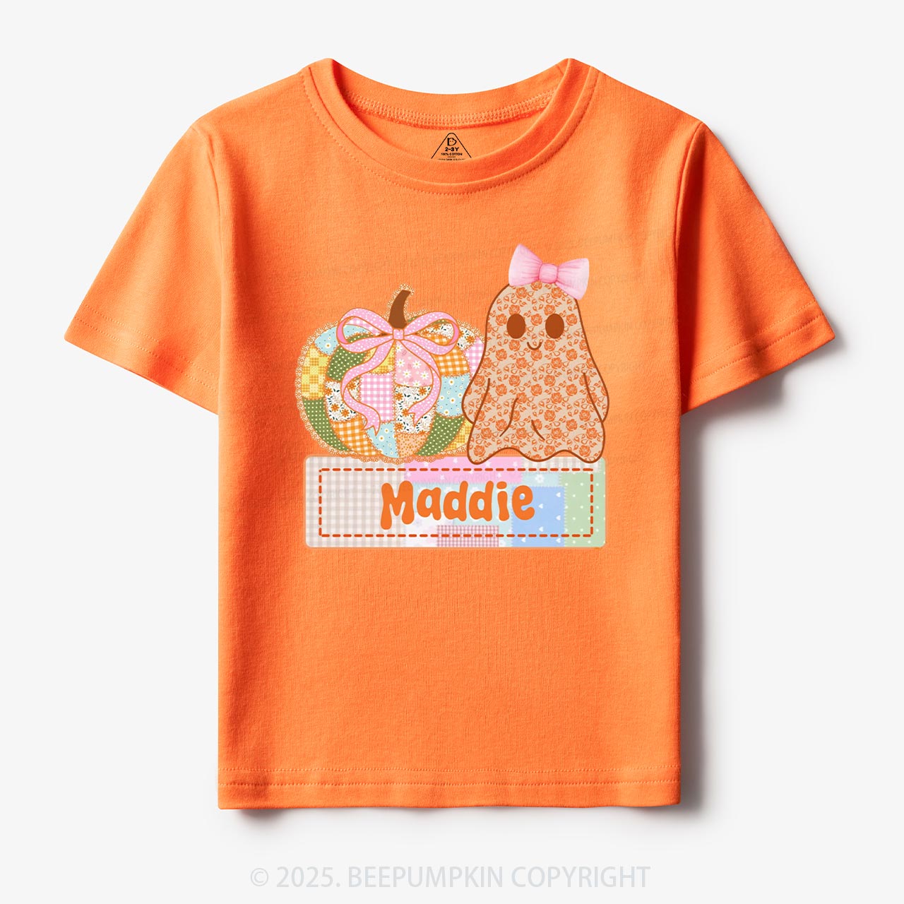 Personalized Pumpkin & Pretty Ghost Toddler&Kid's Tees Beepumpkin