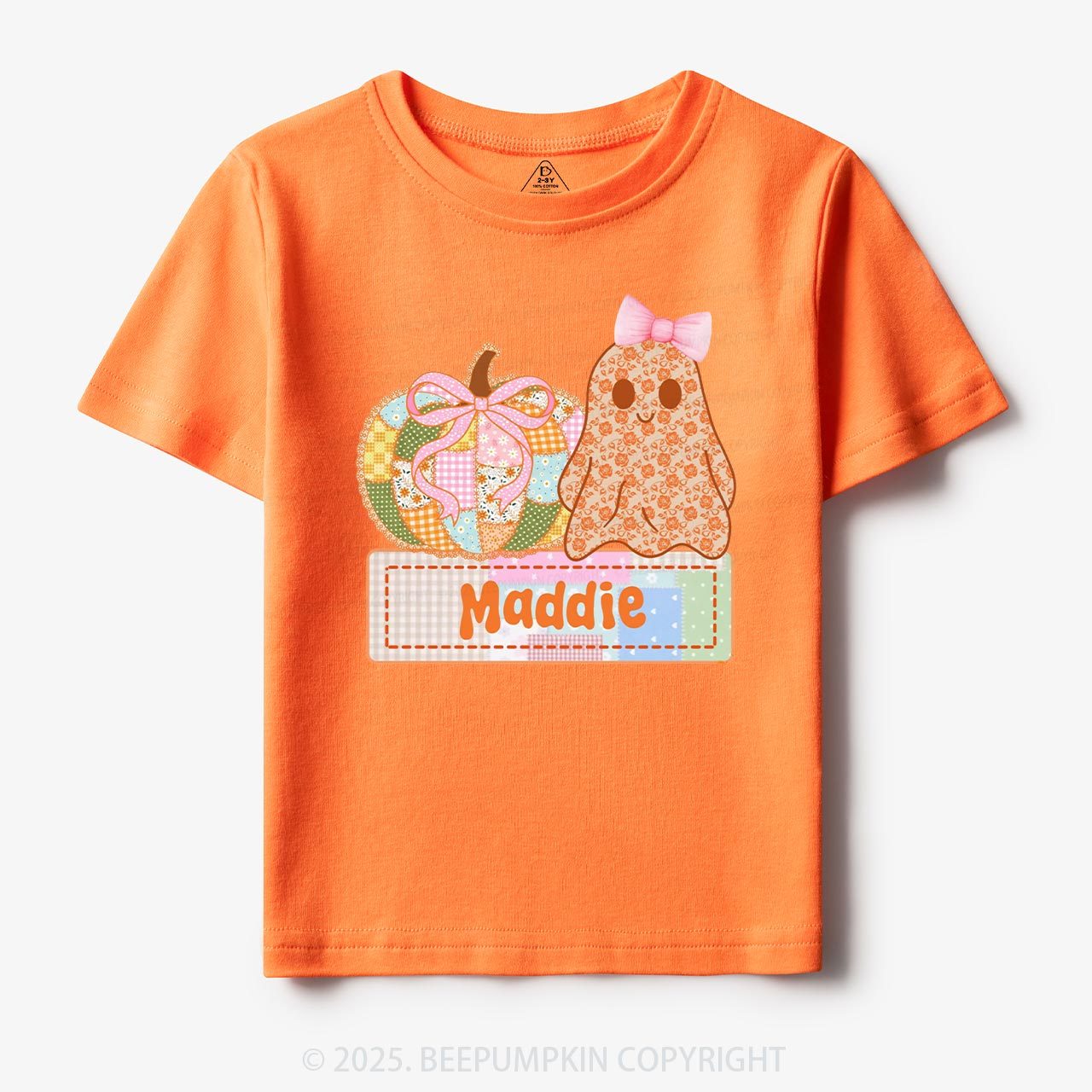 Personalized Pumpkin & Pretty Ghost Toddler&Kid's Tees Beepumpkin