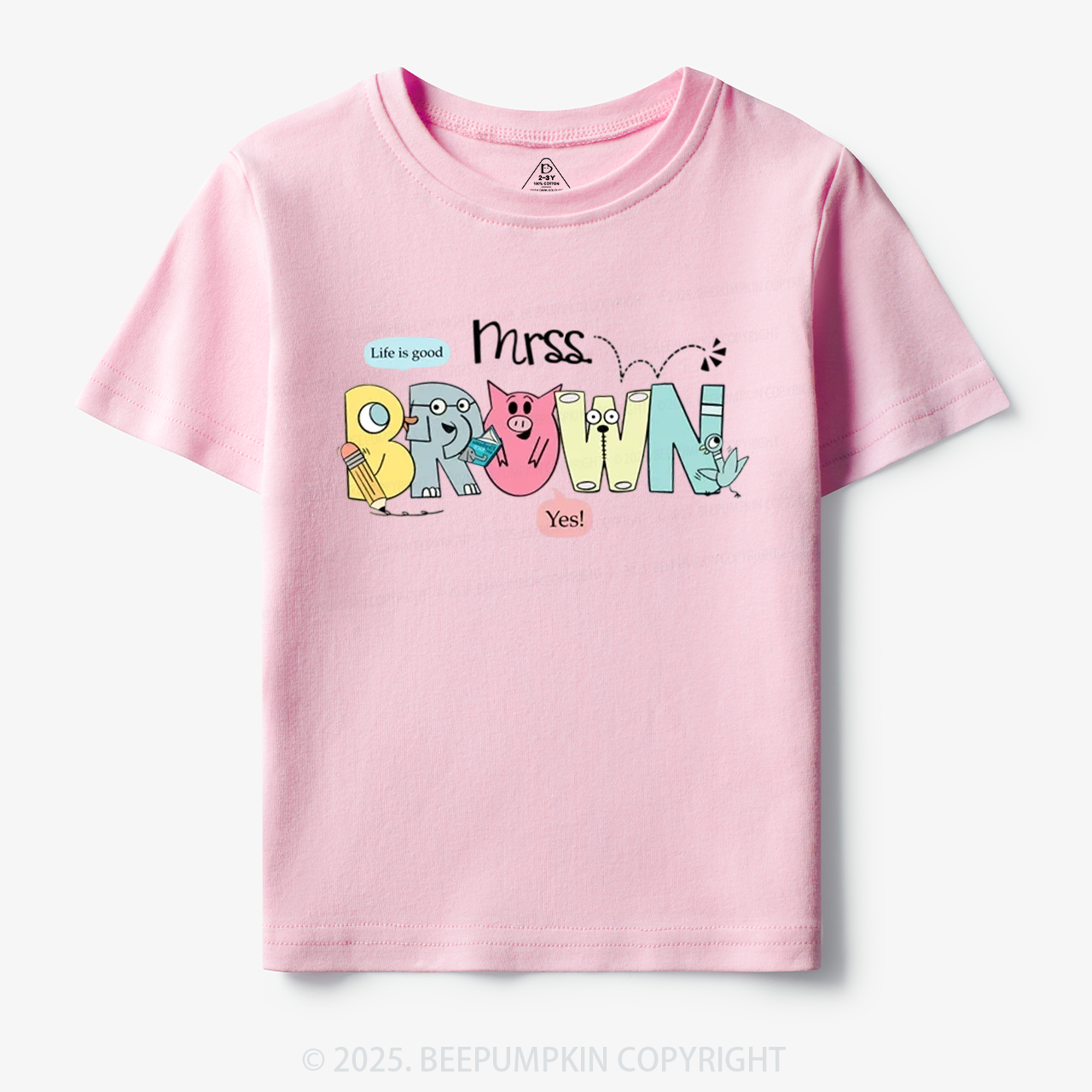Personalized Life Is Good Toddler&Kid's Tees Beepumpkin