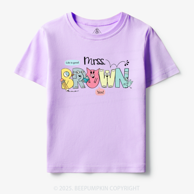 Personalized Life Is Good Toddler&Kid's Tees Beepumpkin