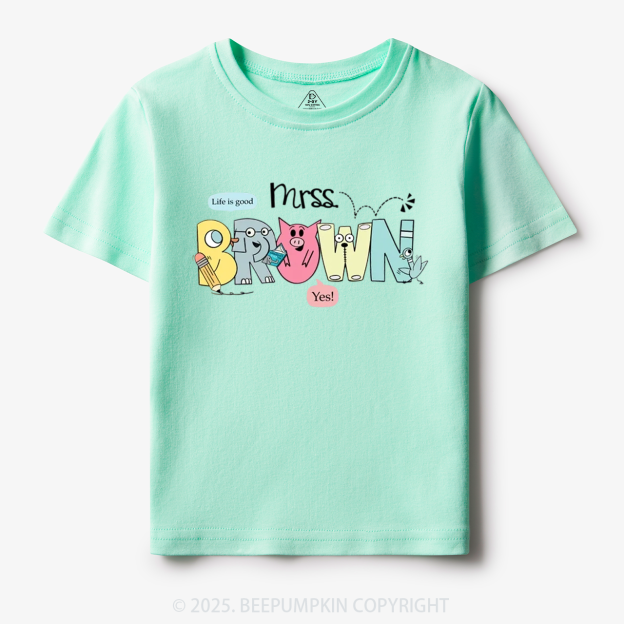 Personalized Life Is Good Toddler&Kid's Tees Beepumpkin