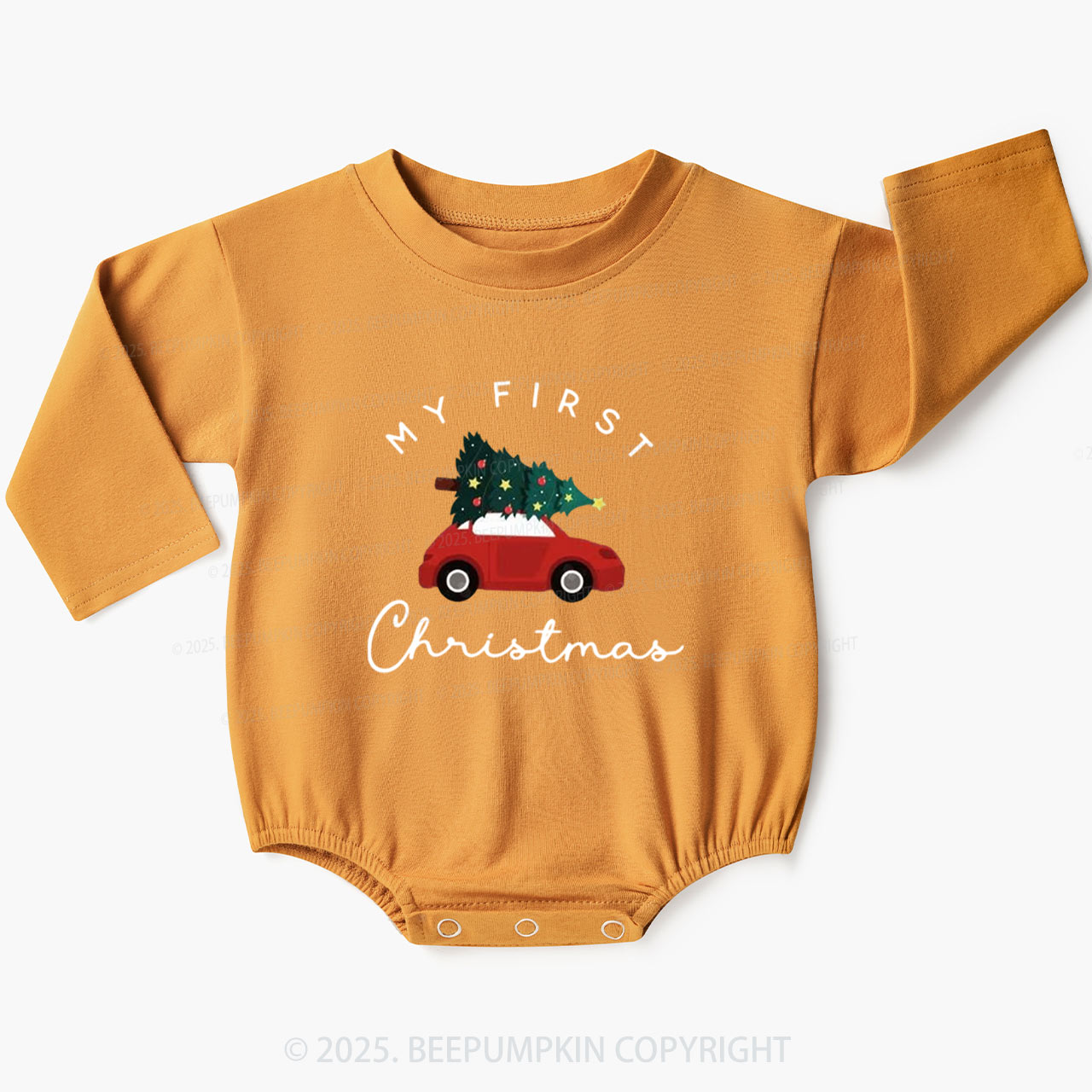 My First Christmas Baby Bubble Romper Beepumpkin