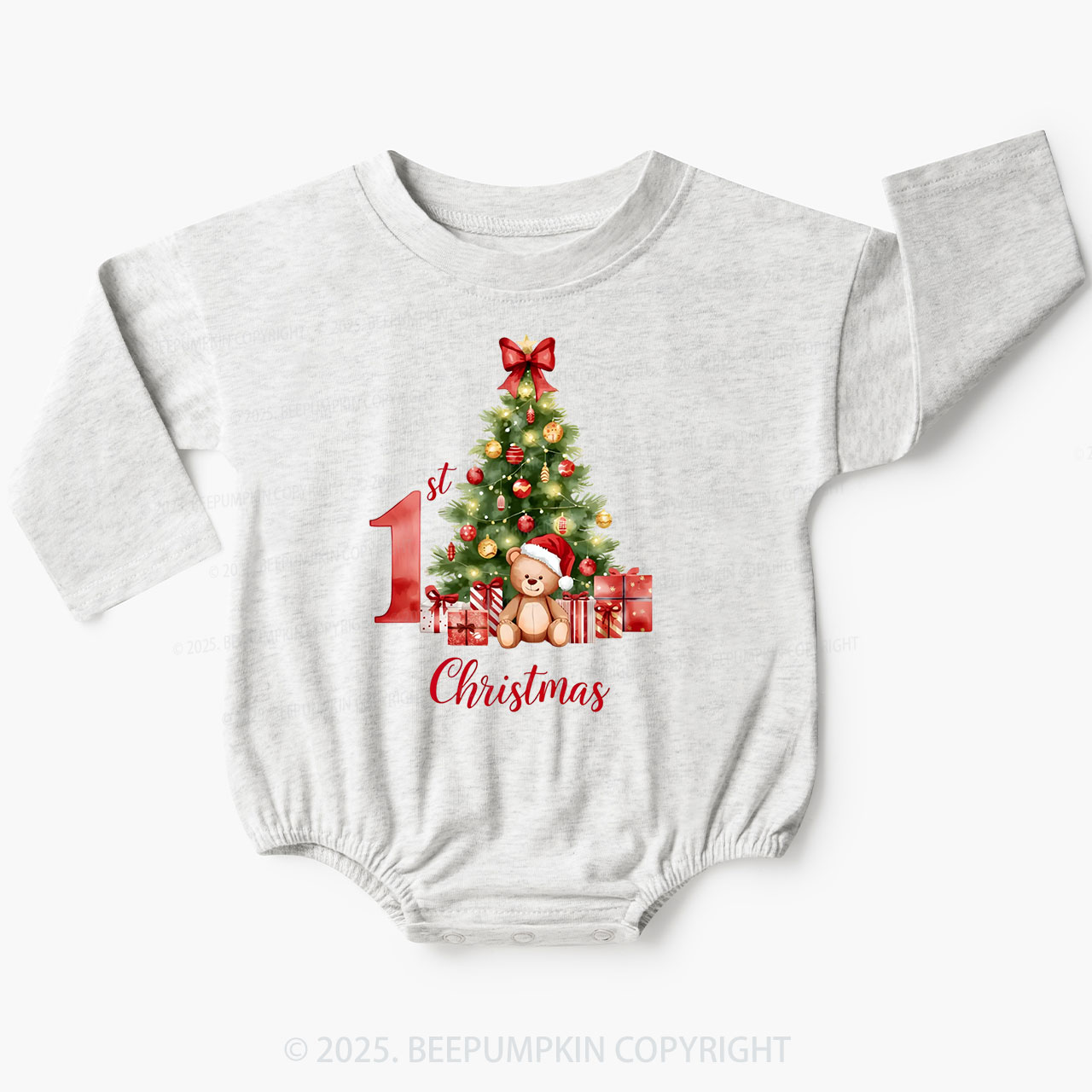 My First Christmas Baby Bubble Romper Beepumpkin