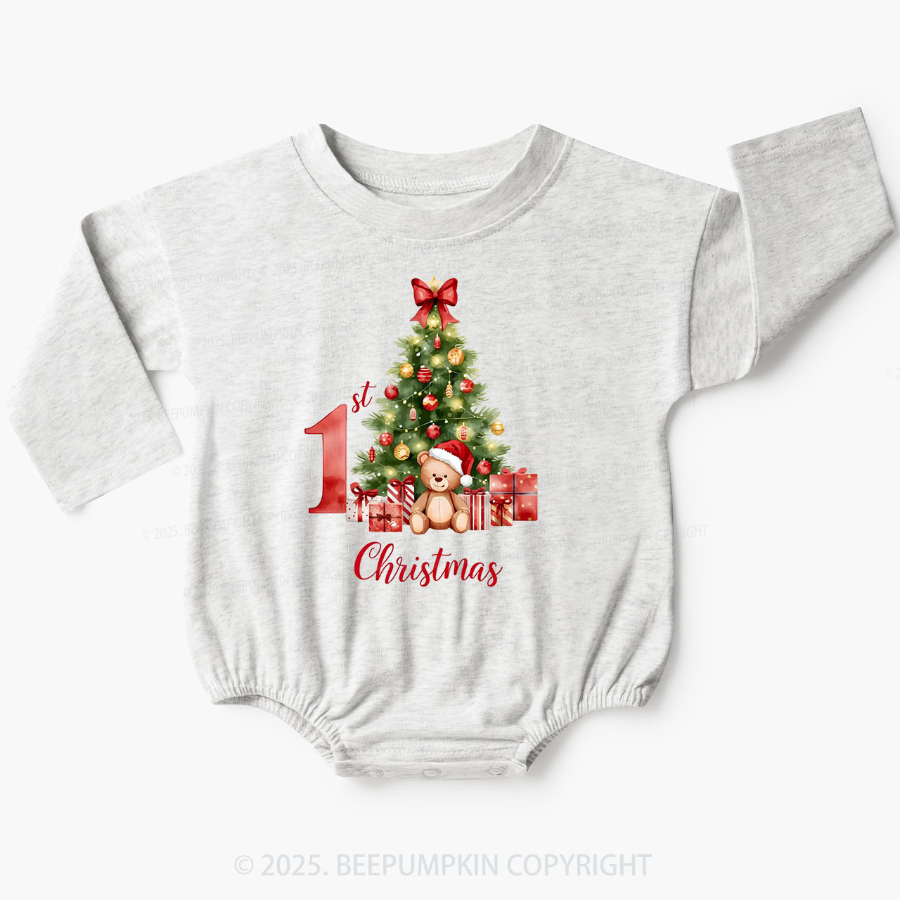 My First Christmas Baby Bubble Romper Beepumpkin