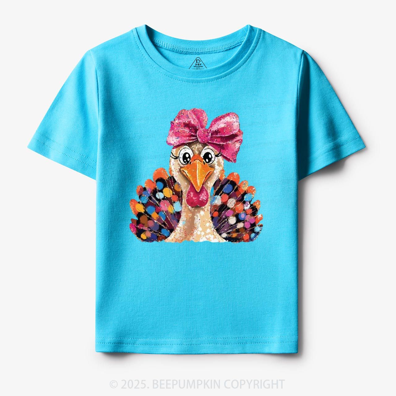 Turkey At The Table Thanksgiving Toddler&Kid's Tees Beepumpkin