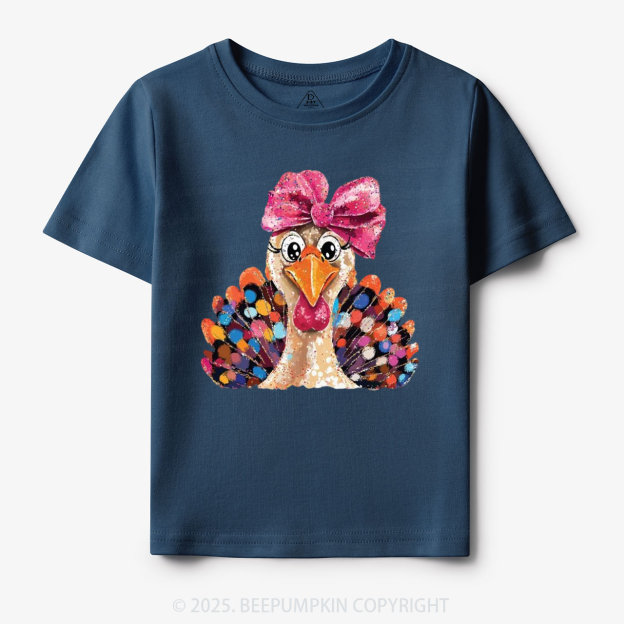Turkey At The Table Thanksgiving Toddler&Kid's Tees Beepumpkin