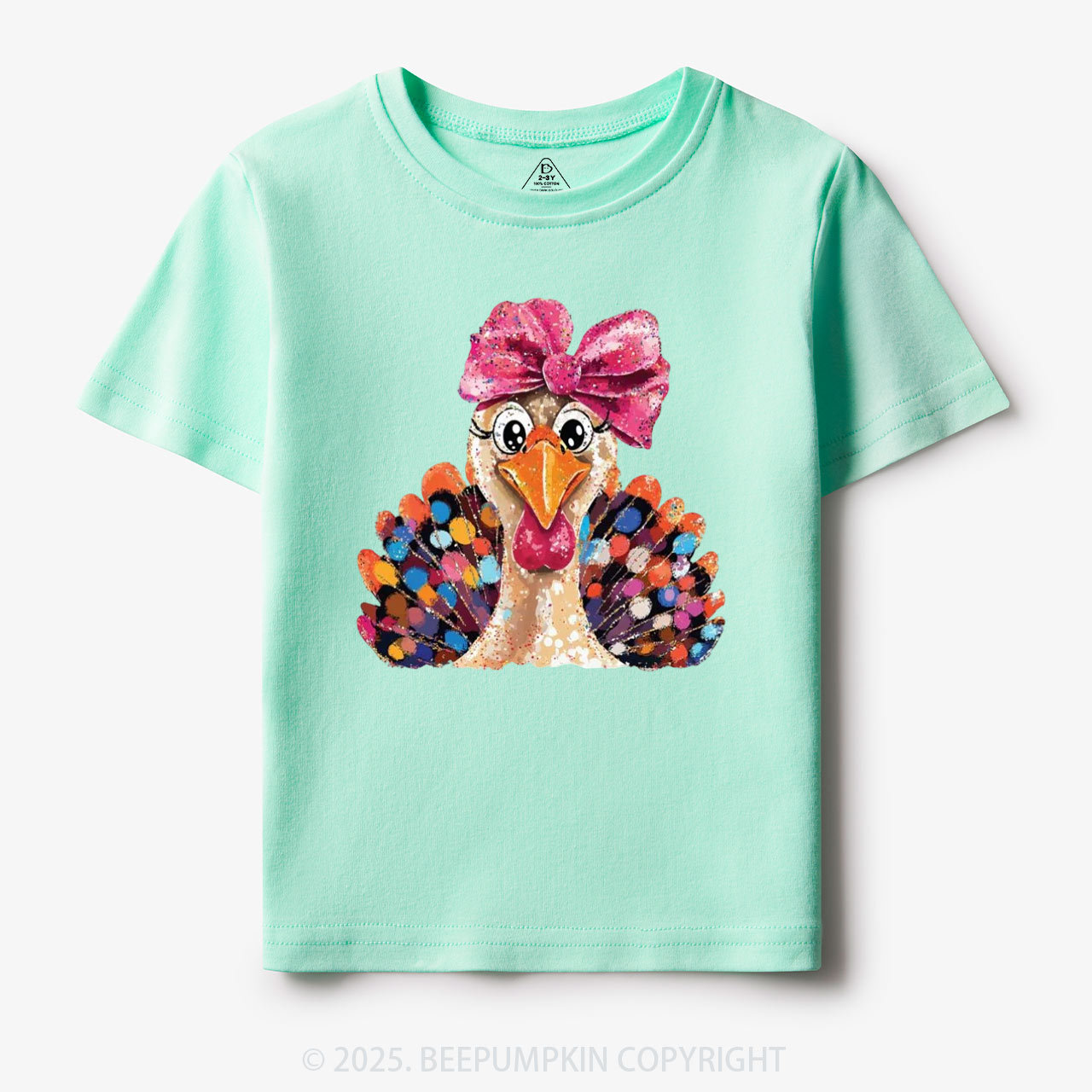 Turkey At The Table Thanksgiving Toddler&Kid's Tees Beepumpkin