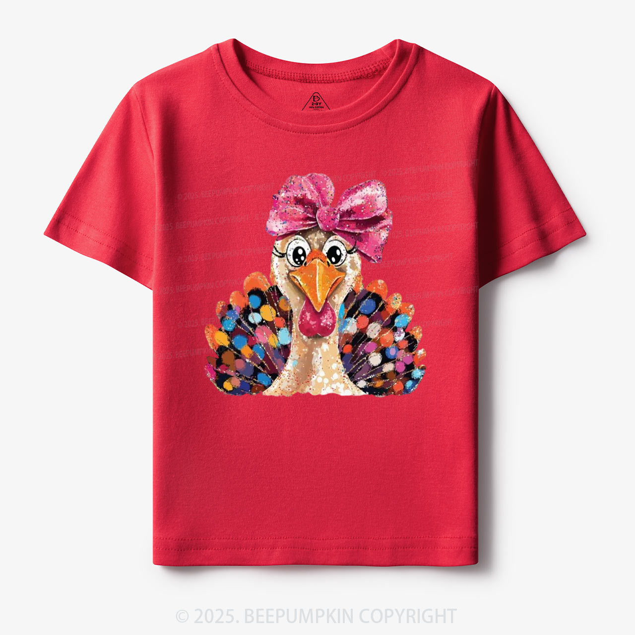 Turkey At The Table Thanksgiving Toddler&Kid's Tees Beepumpkin