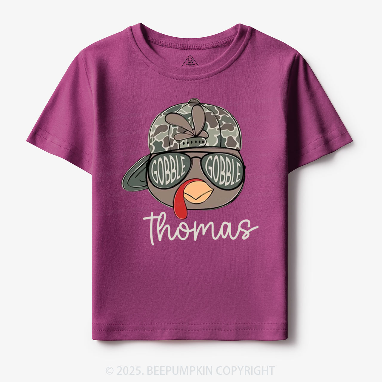 Personalized Boys/Girl Turkey Camo Thanksgiving Toddler&Kid's Tees Beepumpkin