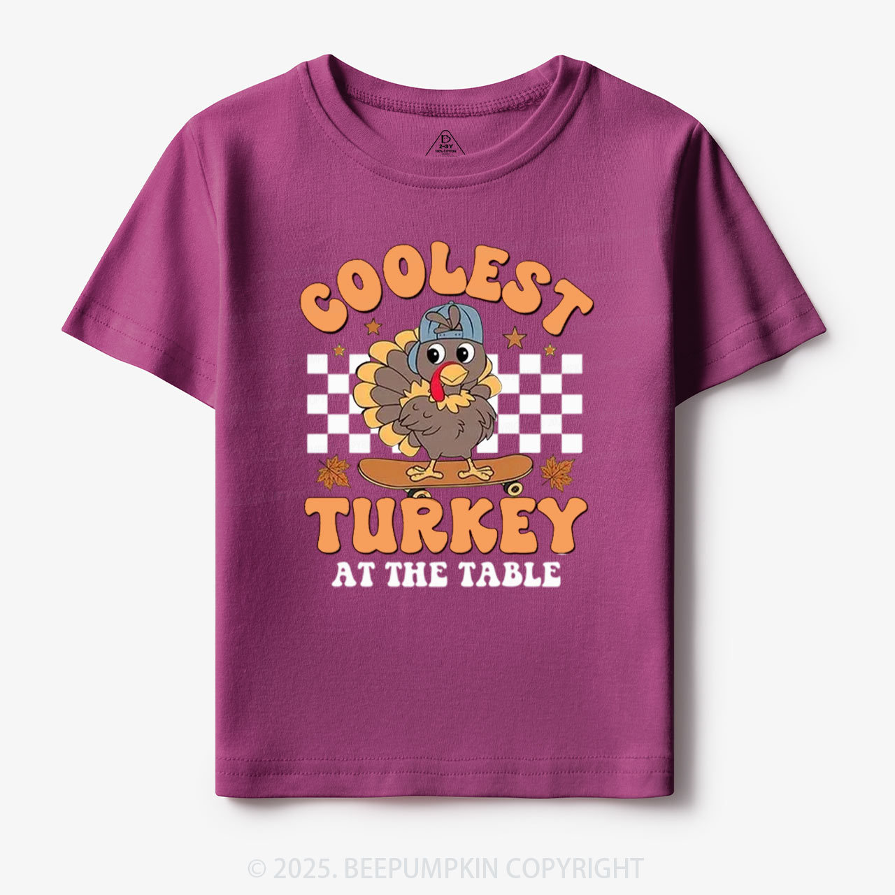 Coolest Turkey At The Table Thanksgiving Toddler&Kid's Tees Beepumpkin